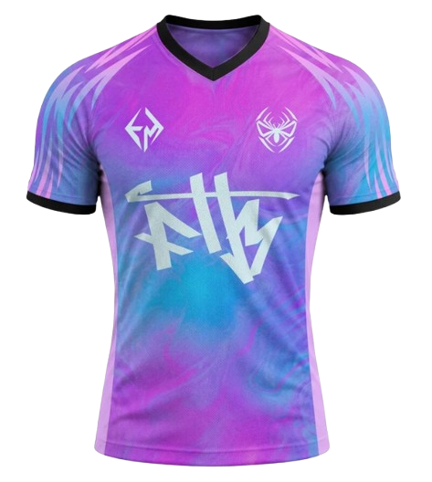 Maillot SMOKE JERSEY FREYM dégradé bleu et violet, vue de face